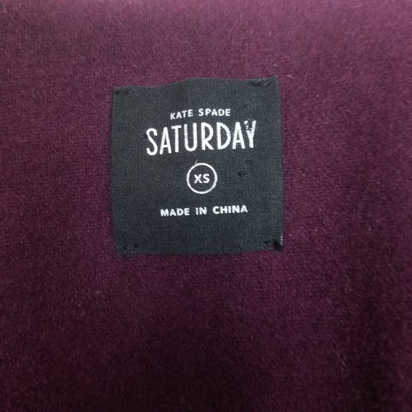 Kate Spade Saturday Behind The Seams Plum Blazer - Picture 6 of 7